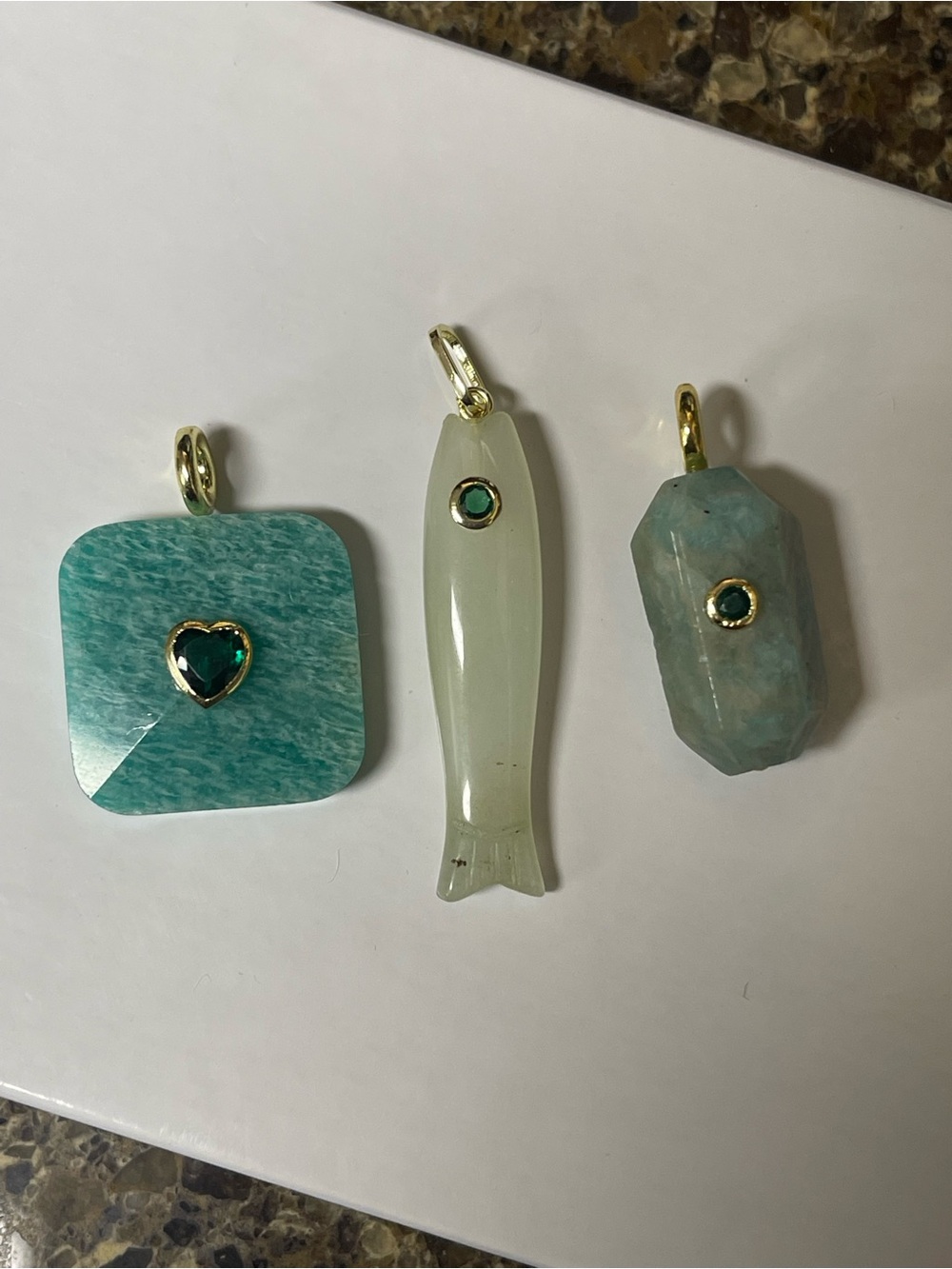 Gold-Accent Gemstone Pendants